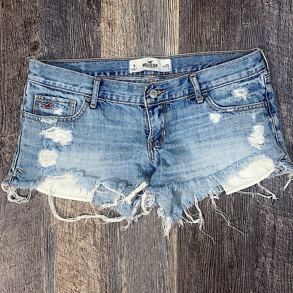 Hollister Light Wash Denim Shorts